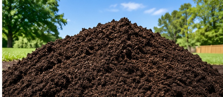 Topsoil pile